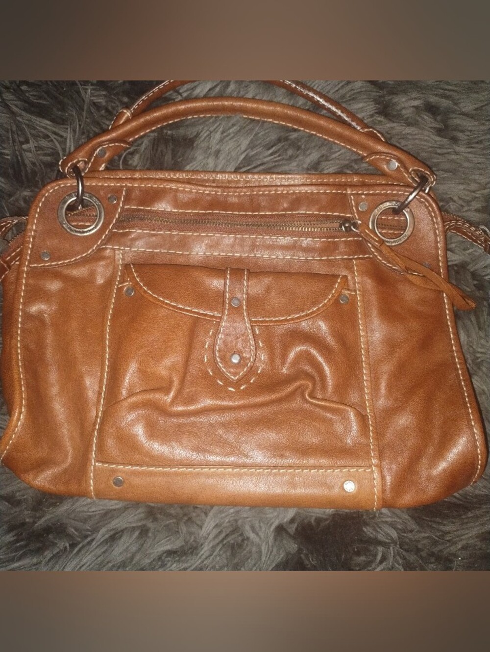 BNWT RUEHL No. 925 Tan Leather Shoulder Bag